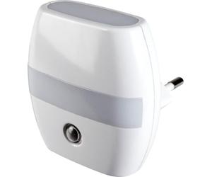 Alecto ANV-21 - luz nocturna LED automática - enchufe de bajo consumo con tono azul, iluminación suave para dormir, larga vida útil, ideal para habitación infantil - blanco