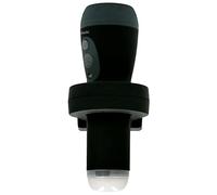 Alecto ATL-110 - luz nocturna LED con sensor de luz - linterna de emergencia - se enciende automáticamente en caso corte energía - intensidad ajustable - recargable - negro