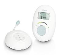 Alecto DBX120 - Vigilabebés DECT Full Eco con Pantalla, Blanco/Azul