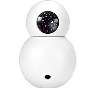 Alecto BC-21 Humidificador para habitación infantil - Humidificación de la habitación con difusor de aromas - Humidificación del aire y luz nocturna con proyección - Blanco