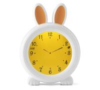 Alecto BC100BUNNY - Reloj Despertador Educativo con Alarma/luz Nocturna - Blanco