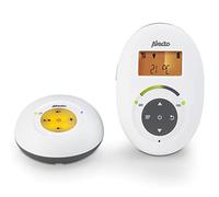 Alecto DBX-125 vigilabebés DECT con Modo Eco Completo y Pantalla - vigilabebés de Audio con función VOX - batería Recargable y Luces de Control de Audio - Blanco/Antracita