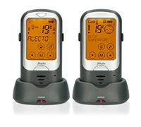 Alecto DBX68GS - Vigilabebés con alcance de 1 km - unidad recargable para padres - pantalla táctil - antracita y negro