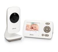Alecto DVM71 - Vigilabebés con cámara, Monitor de bebé de 2,4 Pulgadas, Alcance de 50 m, batería de 10 Horas, Color Blanco/Topo