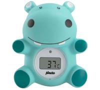 Alecto Termómetro flotante Hippopotamus para baño y ambiente, Verde agua
