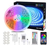 ALED LIGHT Tira LED 10 m Bluetooth, cintas LED 10 metros 600 LED 5050 RGB SMD, cambio delicado de color, 24 V alimentador mando a distancia de 44 teclas receptor luces de colores para decoración