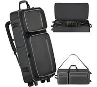 Aleemin Funda suave para controlador de DJ con ruedas, compatible con DDJ 800 / FLX6 / SX2/SX3 / MC7000 / Rane One/Mixon 8 Pro, bolsa acolchada con múltiples bolsillos para controlador de DJ y