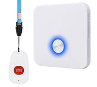 ALEENFOON Alarma móvil inalámbrica para casa con botón de Emergencia, Alarma de pánico, Recargable, para Paciencia de Ancianos, niños, discapacitados, Embarazadas (1 a 1)