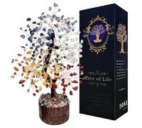 ALEENFOON Árbol de Cristal de los 7 Chakras, Arbol de La Vida, Decoracion Hogar, Cristales Curativos, Adornos de Bonsái para Decoración, Adornos de Cristal, Regalo de Inauguración de Casa