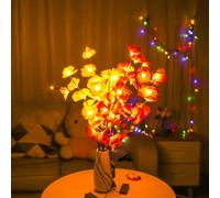 ALEENFOON Luces de Ramas LED Luces de Ramas de Flores de orquídeas Funciona con Pilas Paquete de 2 Lámparas de orquídeas Phalaenopsis Artificiales Luces de orquídeas LED