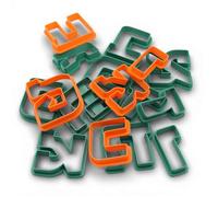 Alefbet - Juego de 27 cortadores de galletas | Letras hebreas, cortadores para galletas, diferentes tamaños (65 mm)