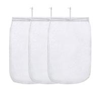 ALEGI Bolsa de filtro pequeña para acuario, extra fina, reutilizable de 180 micras con cordón para filtro de resinas extrafinas (12 x 8 pulgadas (paquete de 3)