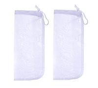 Alegi Bolsa de medios de filtro de acuario extra fina, reutilizable 180 micras, bolsas de malla con cordón pequeño para filtro de resinas muy finas.