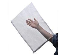 ALEGI Bolsas de Filtro Grandes, Bolsas de Malla para Acuario con Cremallera de plástico, Bolsas de Red Blancas para Bolas biológicas, removedor de amoníaco de 17.8 x 13.5 Pulgadas (4 Piezas)