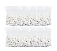 ALEGI Medios de filtro de anillos de cerámica bio acuario en 10 bolsa de cremallera para filtro de arrecife de estanque de peces Koi, filtros de tanque de pescado