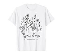 Alégrate Siempre Cristianos Hombres y Mujeres aman a Dios y Jesús Camiseta