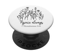 Alégrate Siempre Cristianos Hombres y Mujeres aman a Dios y Jesús PopSockets PopGrip Adhesivo