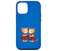 Alegre caprichosa naranja gatitos lectura quema poemas nocturnos Carcasa para iPhone 12/12 Pro