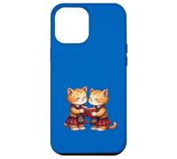 Alegre caprichosa naranja gatitos lectura quema poemas nocturnos Carcasa para iPhone 12 Pro Max