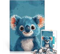 Alegría del Koala Azul Rompecabezas de 1000 Piezas para Adultos Desafío difícil para aliviar el estrés Juguetes de decoración del hogar 38x26cm
