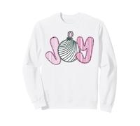 Alegría Feliz Navidad Fe Christian Santa Claus Rosa Verde Sudadera