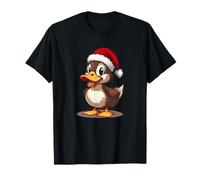 Alegría navideña de un Pato en un Traje de Sombrero de Papá Noel Camiseta