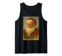 Alegría navideña Vintage de Papá Noel Camiseta sin Mangas