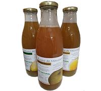 Alejandrino Zumo Natural de Frutas, 100% Exprimido, 3 botellas x 750 Ml, sin conservantes, sin aditivos, sin azucares y sin agua, todo fruta exprimida. Un zumo manzana, un zumo pera y un zumo de uva.