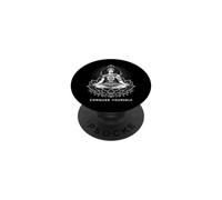 Alejandro Magno en Zen Lotus Posición Conquista a ti Mismo PopSockets PopGrip Adhesivo