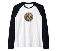 Alejandro Rey de Macedonia Historia Griega Antigua Arte Antiguo Camiseta Manga Raglan