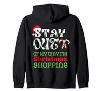Aléjate de mi Camino, voy a Hacer Compras navideñas, Divertido Dicho de Papá Noel Sudadera con Capucha