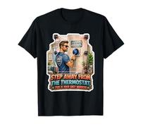 Aléjate del termostato Funny Dad Sistema de Seguridad Camiseta