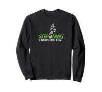 Aléjate del Texto Diseño de Humor Minimalista Sudadera