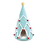 ALEjon Cama calmante para Perros Four Seasons Cama Universal para Mascotas Árbol de Navidad Nido para Gatos Cómoda Perrera Verde de Felpa Suministros para Mascotas Casa Cama para Gatos Colchoneta