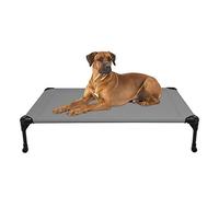 ALEjon Cama elevada para Perros refrescante: Cuna elevada portátil para Mascotas con Malla Lavable y Transpirable, pies de Goma Antideslizantes para Uso en Interiores y Exteriores, Paquete de Gran