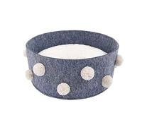 ALEjon Cama para Perros Calmante Pompón Cesta De Algodón para Gatos Cama para Mascotas Nido para Gatos Casa para Gatos Cálida De Invierno Saco De Dormir para Mascotas Cojín para Gatos Nido para