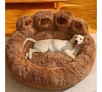 ALEjon Cama para Perros Grandes, Camas de Felpa de Lujo para Perros, Antideslizante, Linda Pata de Oso, Piel sintética, Cama antiansiedad para Perros de Razas Grandes, Gigantes, Medianas y pequeñas,