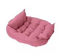 ALEjon Cama Suave y Acogedora para Mascotas para Perros y Gatos - Ideal para Todas Las Estaciones - Adecuada para Mascotas pequeñas, Medianas y Grandes - Disponible en Color Rosa - Tamaño: 94x67cm
