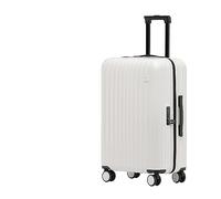 ALEjon Estuche de Viaje de 20 "22" 24 "26" con Barra de tracción - Elegante y práctico (Color: Blanco, Tamaño: 24")