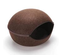 ALEjon Huevos Nido para Gatos, Casas Cuevas para Gatos cálidas con Forma de Huevo, Lindos Suministros para Mascotas (Color: marrón)