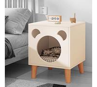 ALEjon Mesa Auxiliar para Cama de Gato para Gatos de Interior, mesita de Noche, casa para Mascotas, condominio en Forma de Cubo para Perros pequeños, Muebles Decorativos para el hogar, Dormitorio y