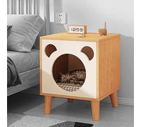ALEjon Mesa Auxiliar para Gatos de Interior, mesita de Noche, casa para Mascotas, condominio en Forma de Cubo para Perros pequeños, Muebles Decorativos para el hogar, Dormitorio y Sala de Estar