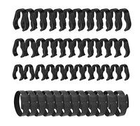 ALEKOR Clips de cable para soporte de micrófono, clips de cable de poste de brazo de plástico, varios tamaños con bridas (48 piezas)