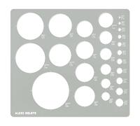 Aleks Melnyk # 200 Plantilla de círculo de metal, plantilla circular, plantilla geométrica, maestro de círculo, herramienta de círculo de arte, plantilla de dibujo isométrico, lapidario, cabujones