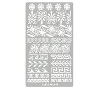 Aleks Melnyk No.36.3 - Plantilla de diseño de llave griega para muebles, meandro, diseño de metal, adornos vintage, pirograbado, motivos geométricos, 1 unidad