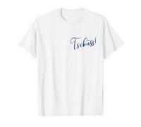 Alemán hasta Luego, Alemania Tschüss Adiós Camiseta gráfica económica, Hombre, Blanco, S