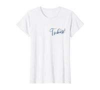 Alemán hasta Luego, Alemania Tschüss Adiós Camiseta gráfica económica, Mujer, Blanco, XL