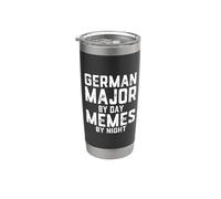 Alemán Mayor De Día Memes Noche Estudiante De Filología Germánica Vaso térmico de acero inoxidable de doble pared