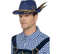 Alemán Oktoberfest Sombrero Azul Bávaro Cerveza Hombre Accesorio de Disfraz