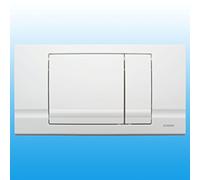 alemán placa de accionado Riva Duo - Pulsador (2 cantidades de cisterna, color blanco 227179